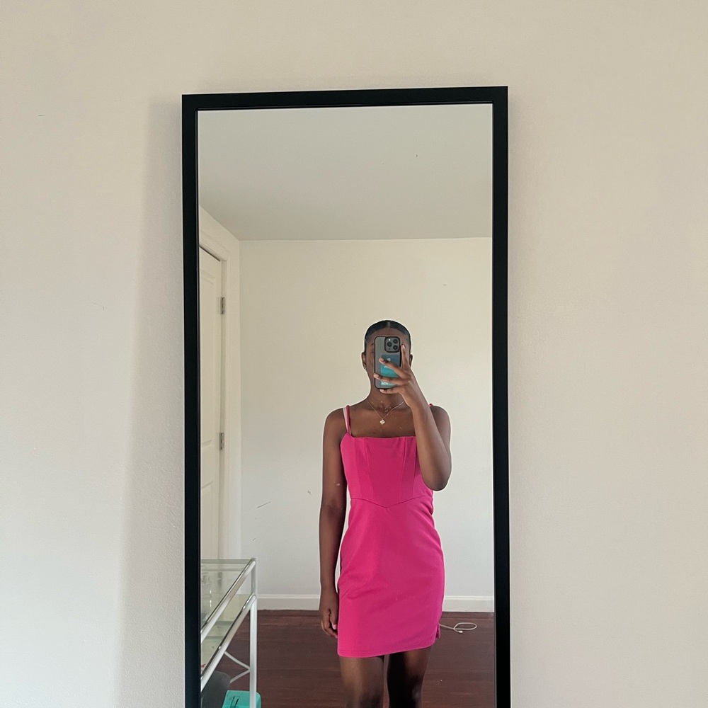 Aqua Vibrant Pink Dress